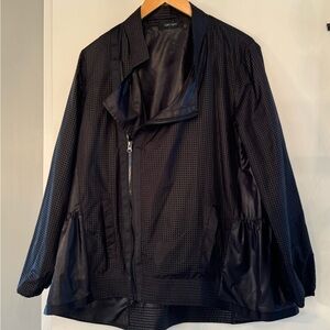 Karen Kane black Activewear jacket with side peplum detail. Size small